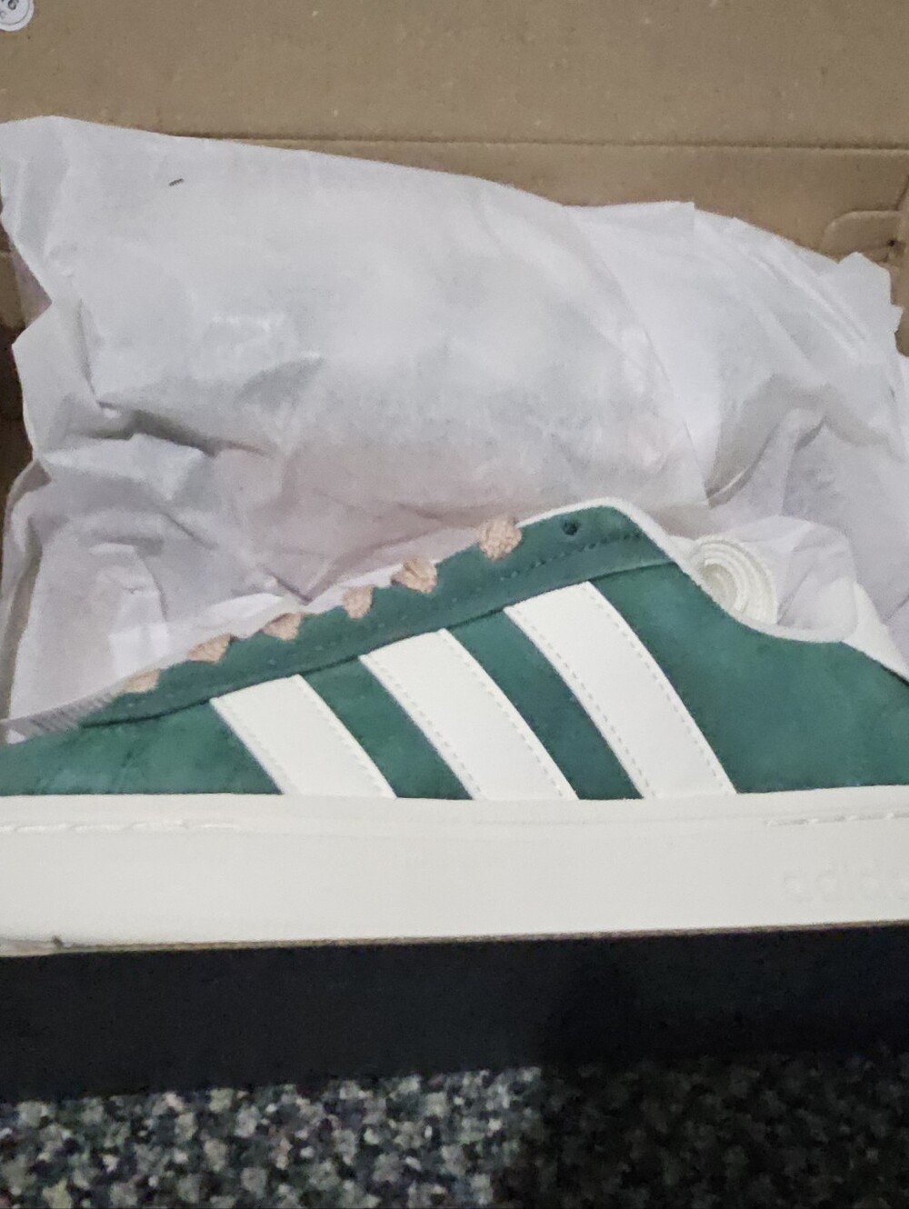 adidas Green and White Low-Top Sneakers